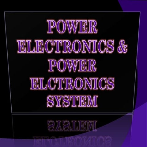 Power electronics & power electronic system