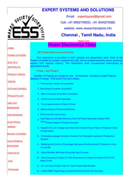Power electronics projects