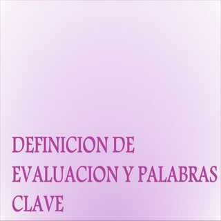 Definición de evaluacion