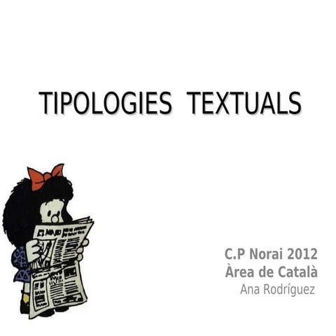 tIPOLOGIES TEXTUALS