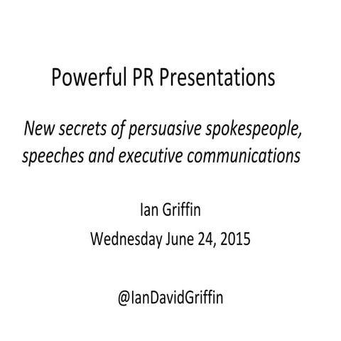 Powerful PR presentations