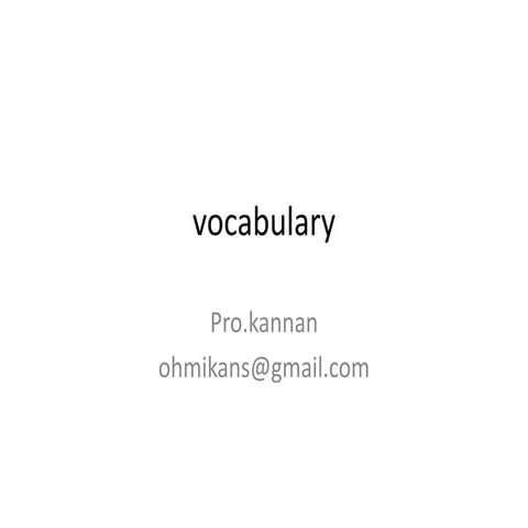 Powerful vocabulary