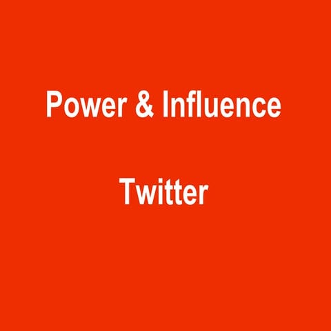 Power & Influence - Twitter
