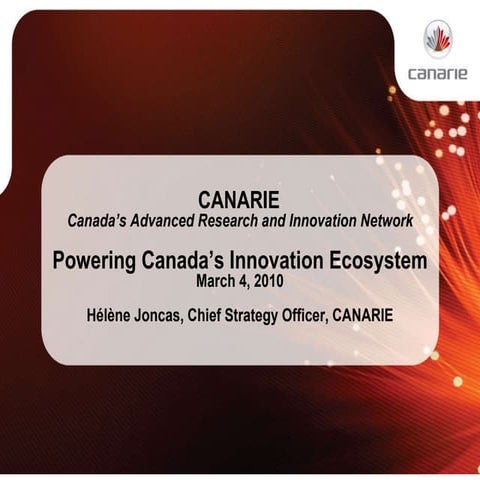 Powering  Canadas  Innovation  Network