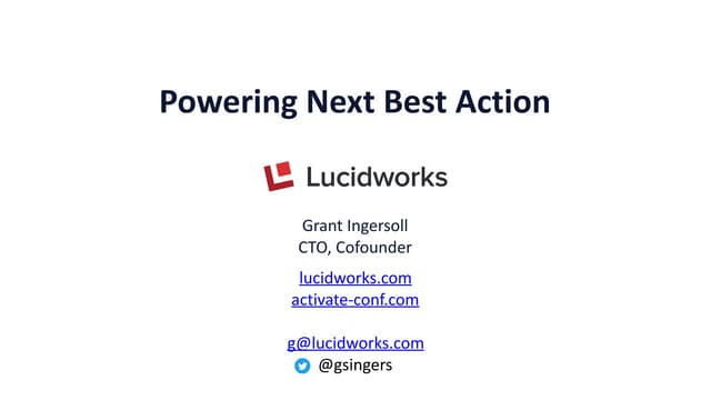 Powering Next Best Action