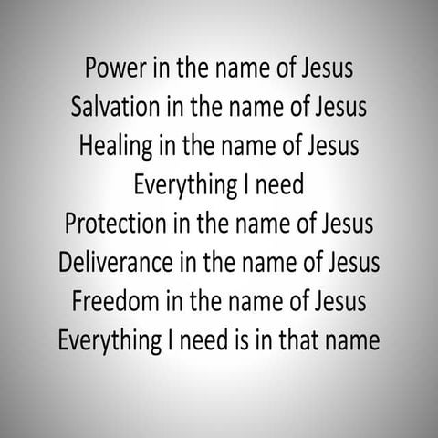 Power in the Name of Jesus | PPTX