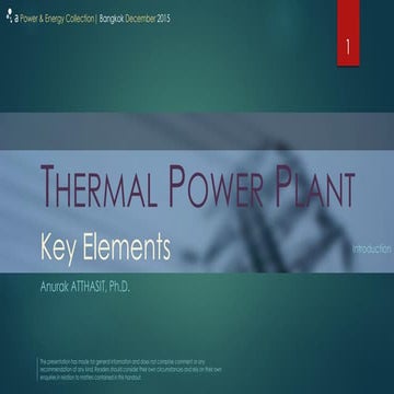 Power Key Elements of a Thermal Power Generation