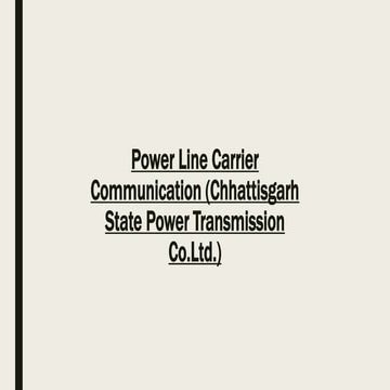 Power line carrier communication