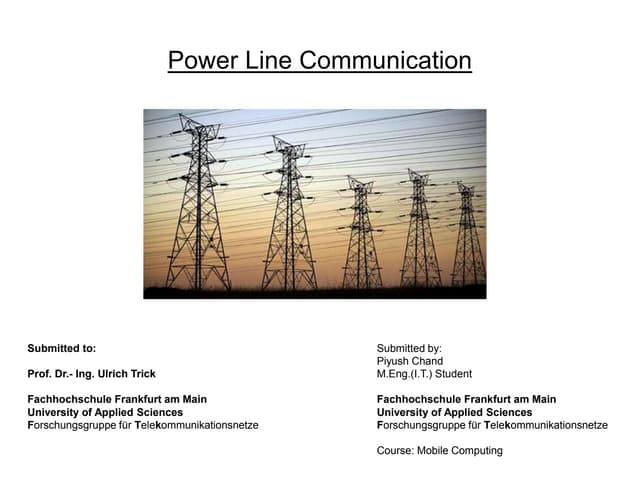 Power Line Communication