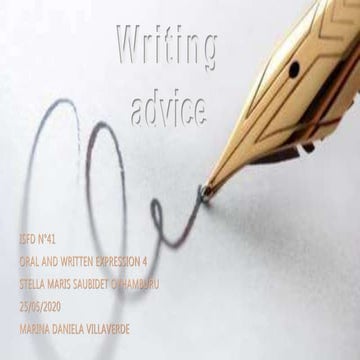 Writing advice
