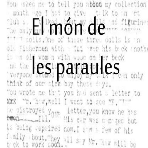 EL MÓN DE LES PARAULES