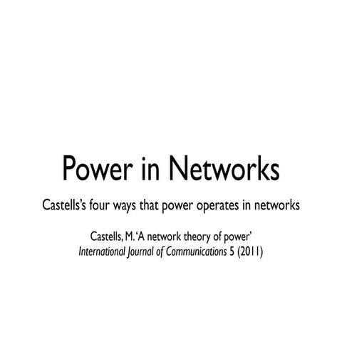 Power in networks