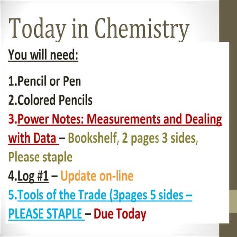 Power Notes   Measurements and Dealing with Data