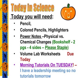 Power Notes:   Physical vs. Chemical