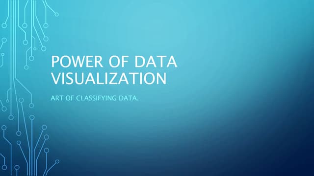 Power of data visualization