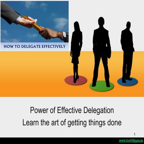 Power of effective delegation   - presented at YES - Madurai - Sept 2017