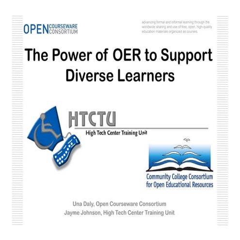 Power of OER to Support Diverse Learners