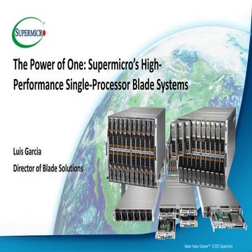 The Power of One: Supermicro’s High-Performance Single-Processor Blade Systems