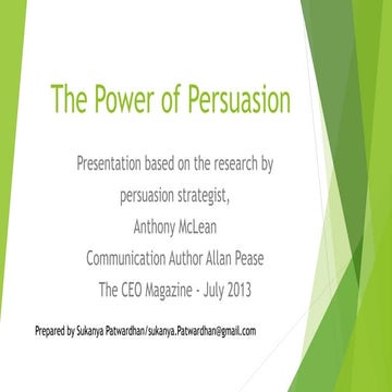 Power of Persuasion