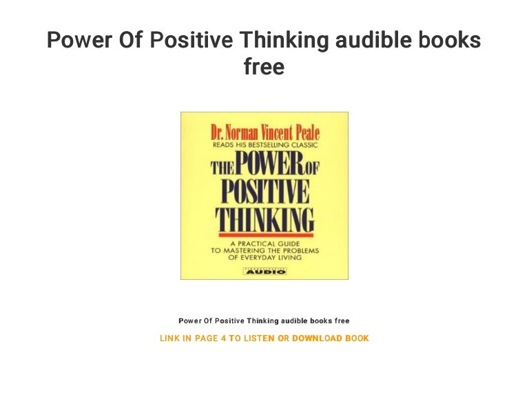 Power Of Positive Thinking Audible Books Free