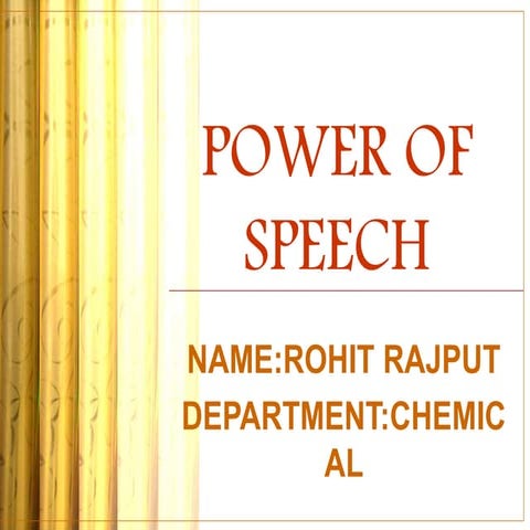 Power of speech