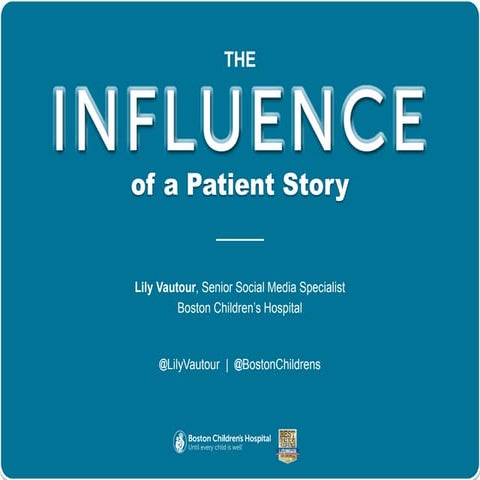 The power of the story: Using patient testimonials and stories to drive marketing efforts