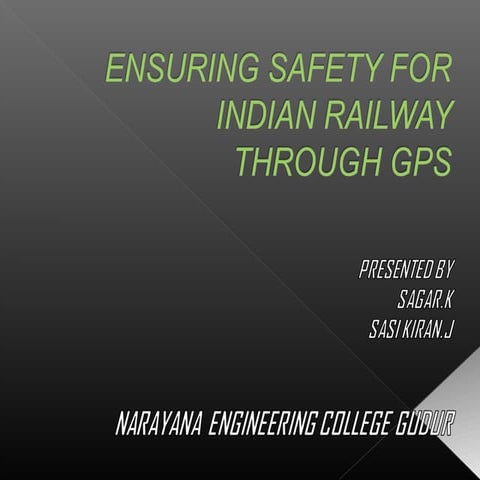 ensuring safety to the railways through gps