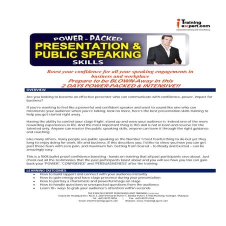 Power packed presentation skills and public speaking skills public program co...