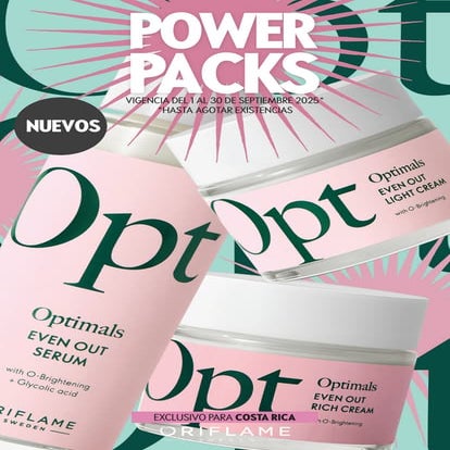 Power Packs Septiembre 2025 Oriflame Costa Rica