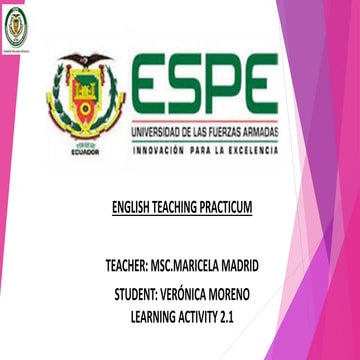 Power point presentation English teaching practicum learning activity 2.1 [au...