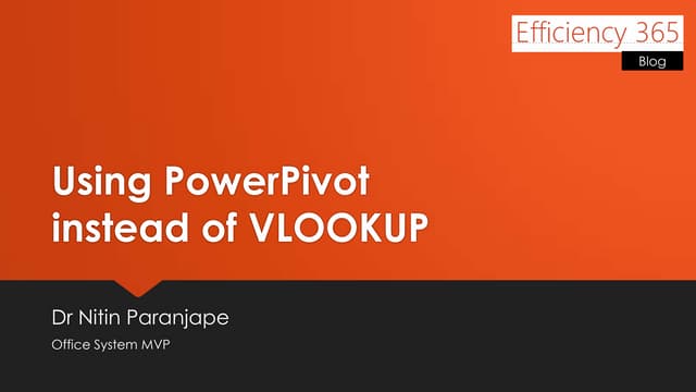 Using PowerPivot instead o VLOOKUP