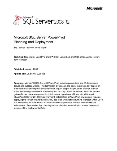 Power pivot planning_and_deployment_whitepaper