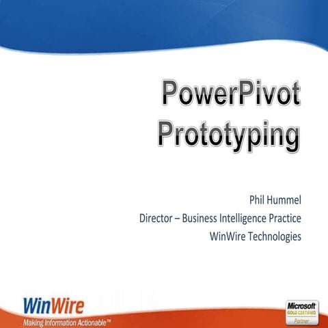 Powerpivot prototyping