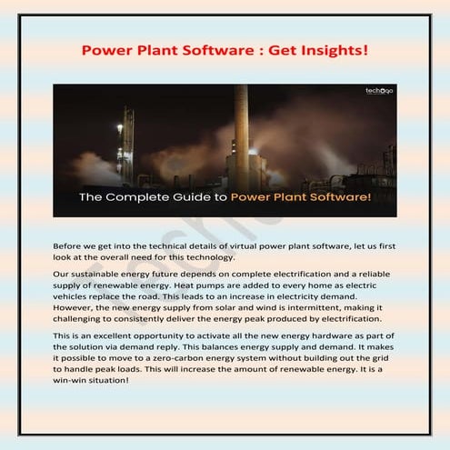 Power Plant Software - Get Insights!.