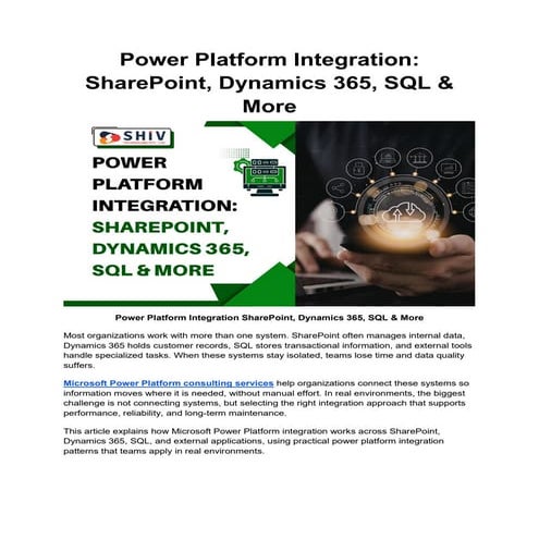Power Platform Integration_ SharePoint, Dynamics 365, SQL & More.pdf