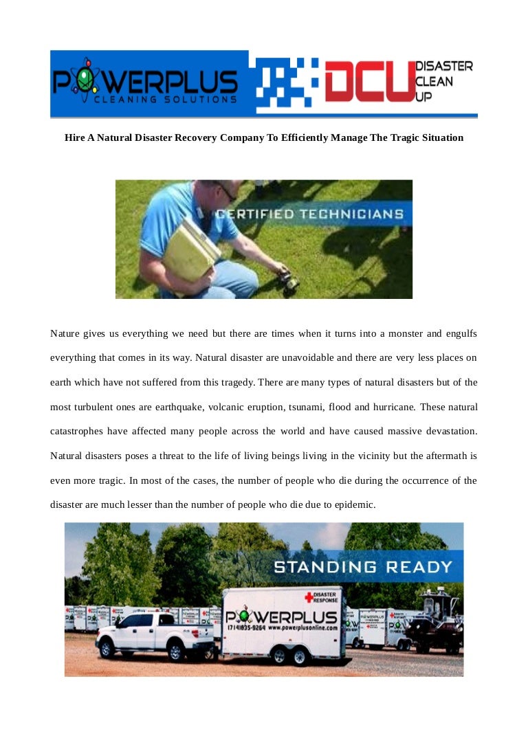 Hire A Natural Disaster Recovery Company To Efficiently