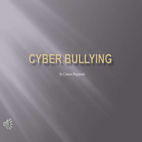 Power Point Cyber-bullying | PPTX