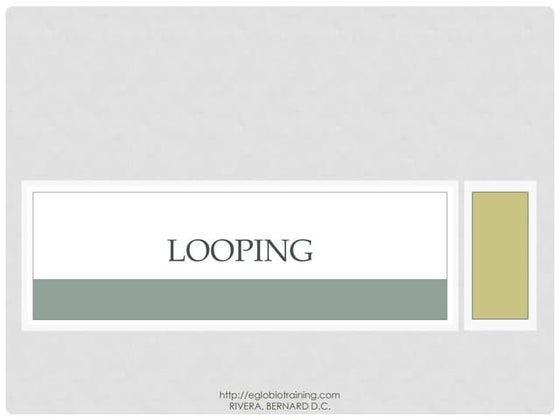 Loops in C Programming Language | PPT