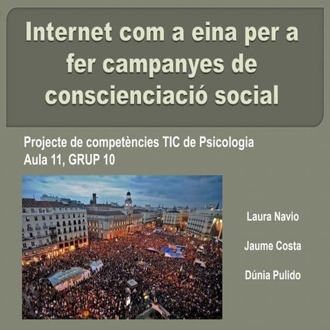 Internet com a eina de conscienciació social
