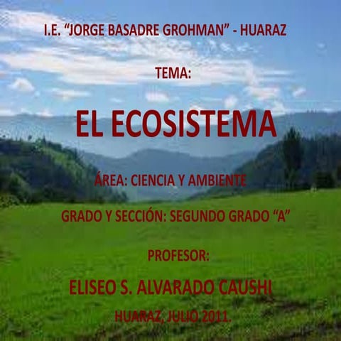 El ecosistema explicado para niños.