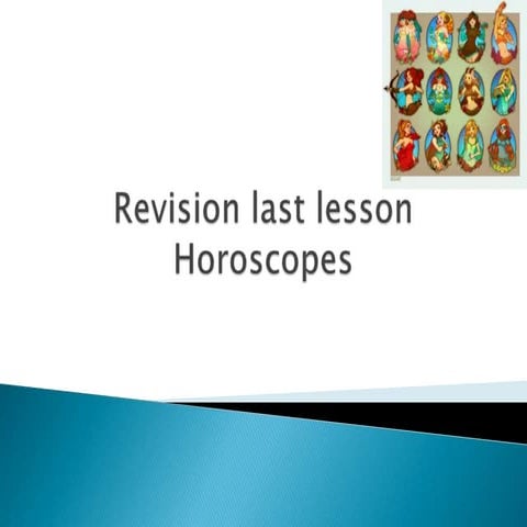 Horoscopes + future tenses