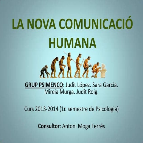 LA NOVA COMUNICACIÓ HUMANA