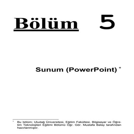 Power point Kullanımı