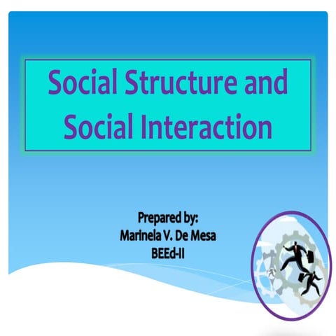 Social Structure and Social Interaction