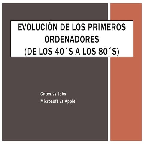 Evolucion de la informatica (40´s a 80´s)