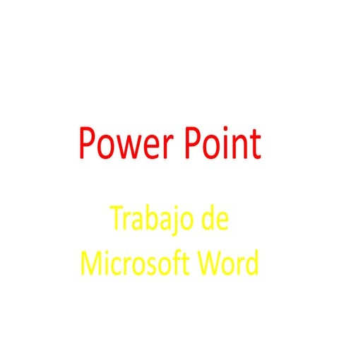 Trabajo de power point