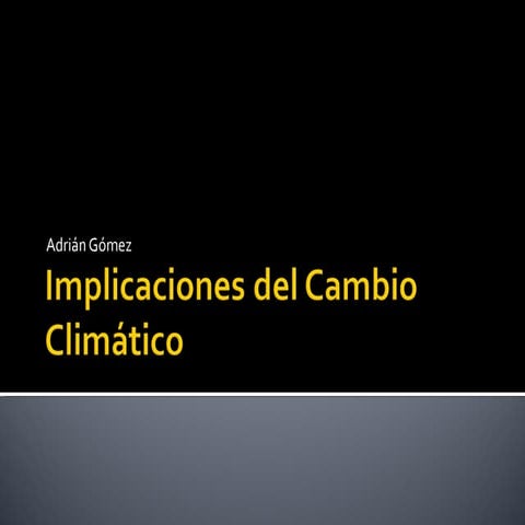 Implicaciones del Cambio Climático AGR