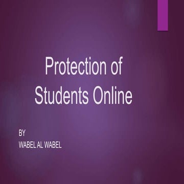 Protection of Students Online 