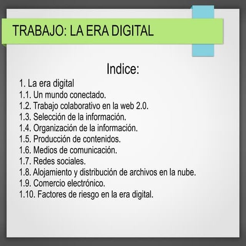 Trabajo sobre la informática (información básica)