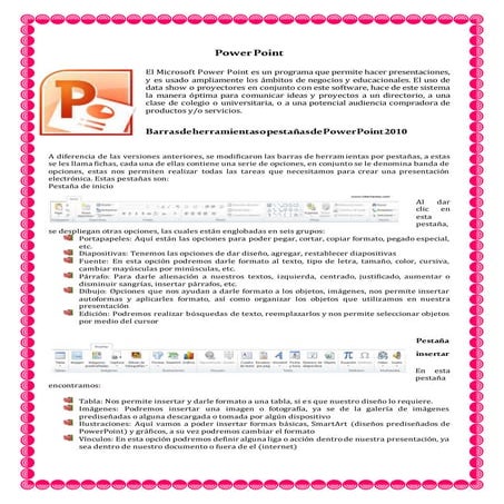 Power point y sus barras de herramientas